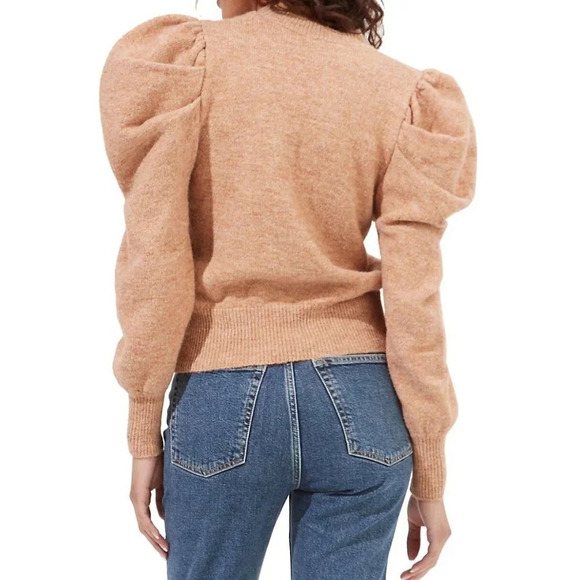 NEW ASTR the Label Puff Sleeve Wool Blend  Pullover Sweater XS - Picture 2 of 8